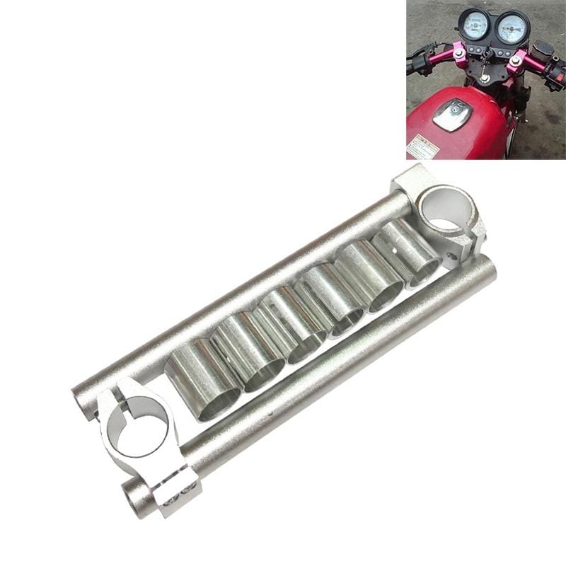 Motorcycle Modification Accessories CNC Handle Bar Grips Set (Silver)