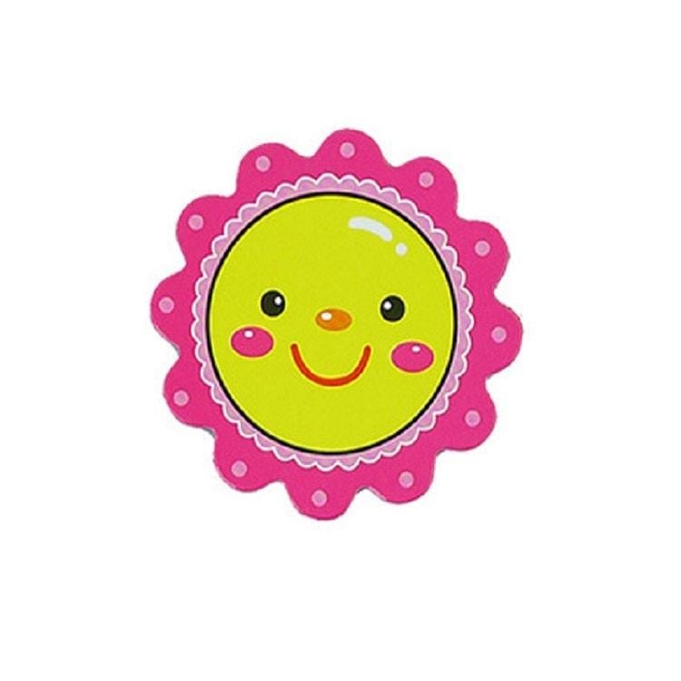 10 PCS Kindergarten tTeaching Aids Magnetic Reward Stickers Smiley Little Red Flower Refrigerator Blackboard Whiteboard Magnetic Stickers, Size:5�5cm (Rose Red)