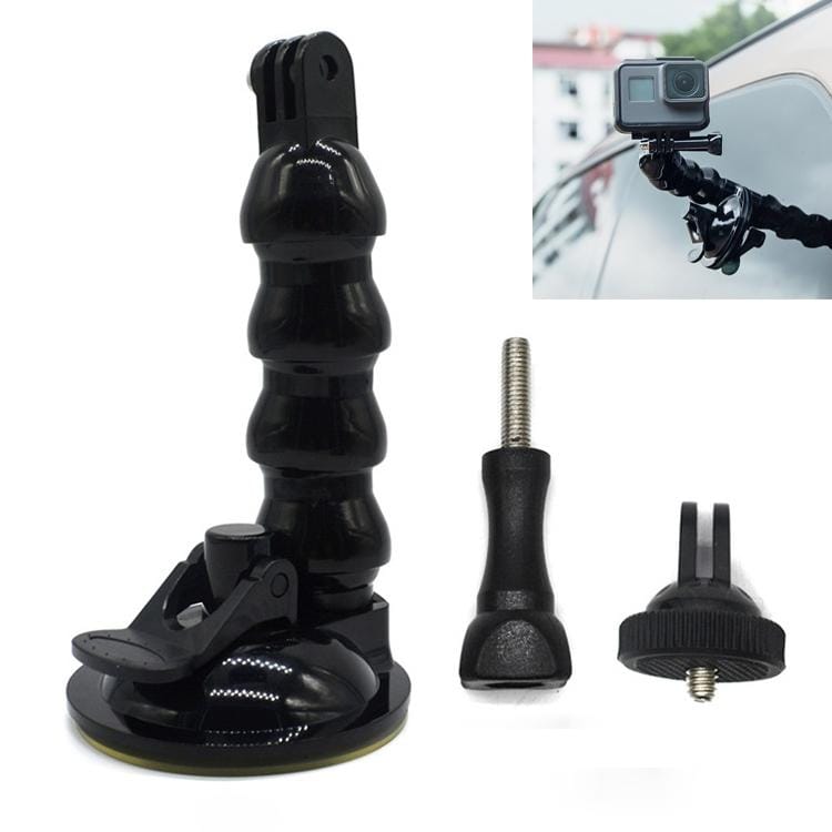 Hose Snake Arm Car Sucker Four-section Universal Suction Cup for GoPro Hero 5 Session / Xiaoayi / Xiaomi / AKASO EK5000