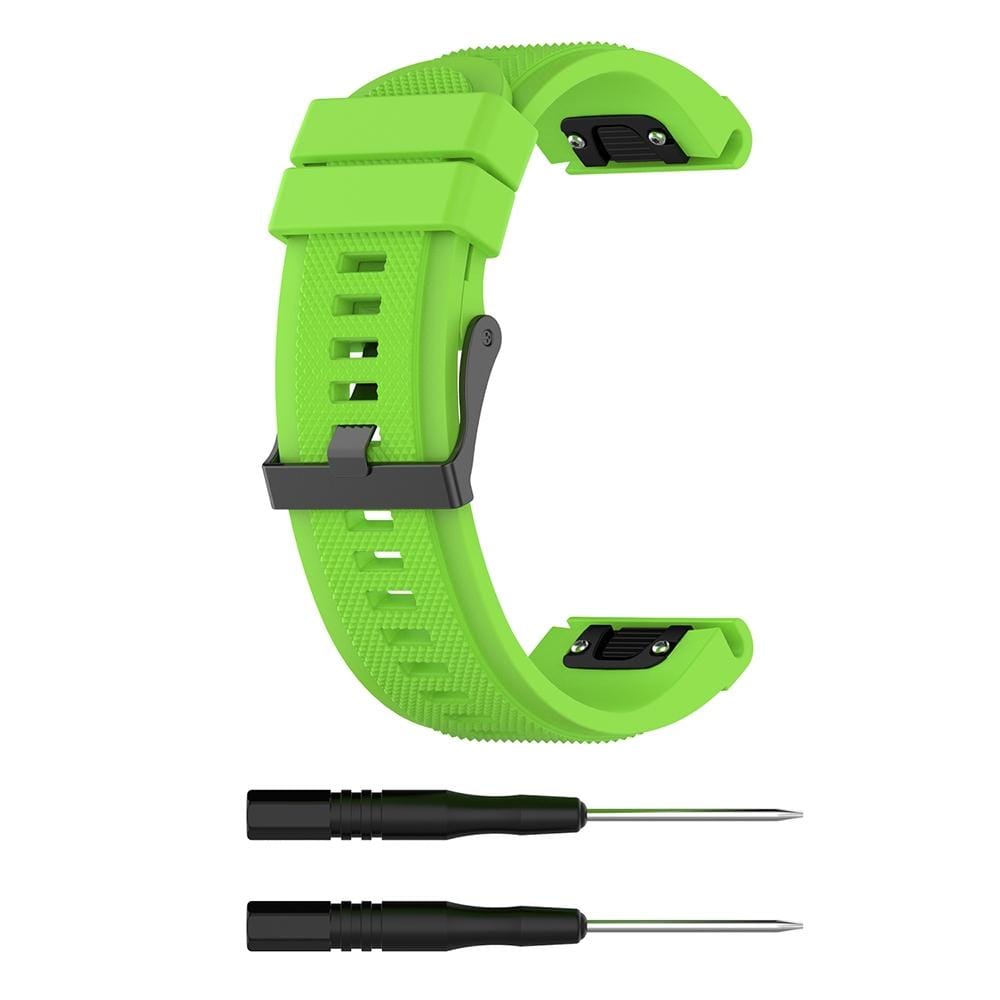 For Garmin Fenix 5X Fenix3 / Fenix3 HR Silicone Replacement Wrist Strap Watchband (Lime Green)