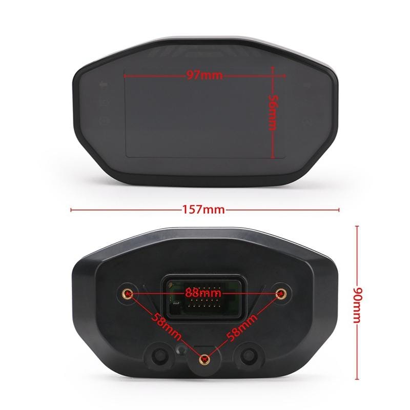 Speedpark Motorcycle LCD TFT Digital Speedometer 14000RPM Backlight Motorcycle Odometer for 1,2,4 Cylinders Meter