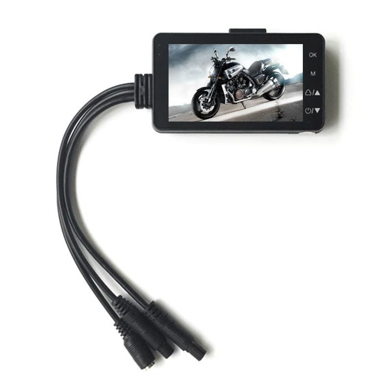 MT-80 3.0 inch 140 Degrees Wide Angle HD Video Motorcycle Dual  Camera DVR, Support TF Card