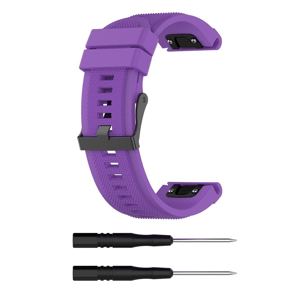 For Garmin Fenix 5X Fenix3 / Fenix3 HR Silicone Replacement Wrist Strap Watchband (Purple)