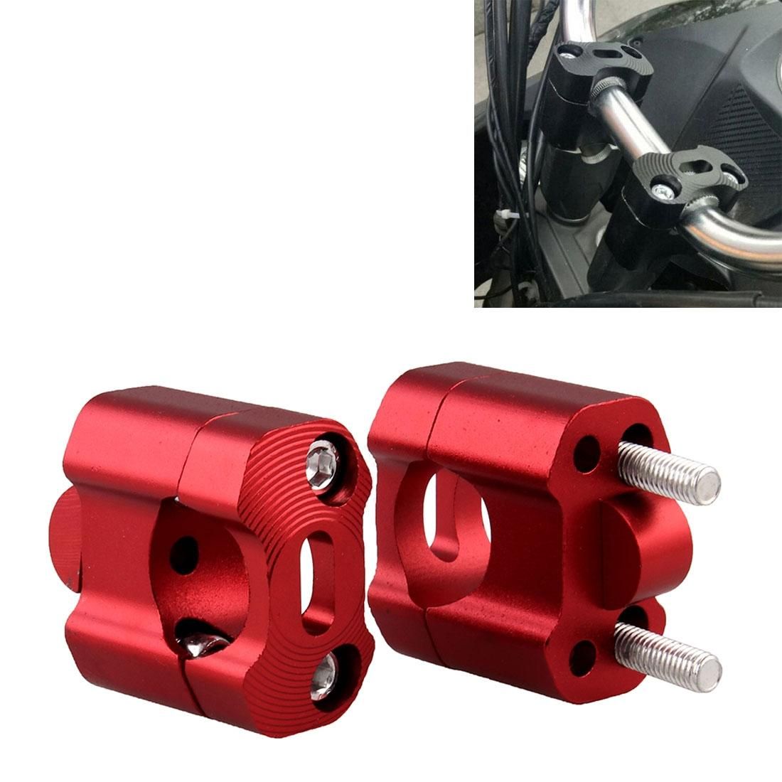 MB-MH007 Motorcycle Modification Accessories Universal Single Hole Handlebar Pressure Code Fixed Bracket, 57.3 x 32.5mm, Hole Diameter: 28mm (Red)