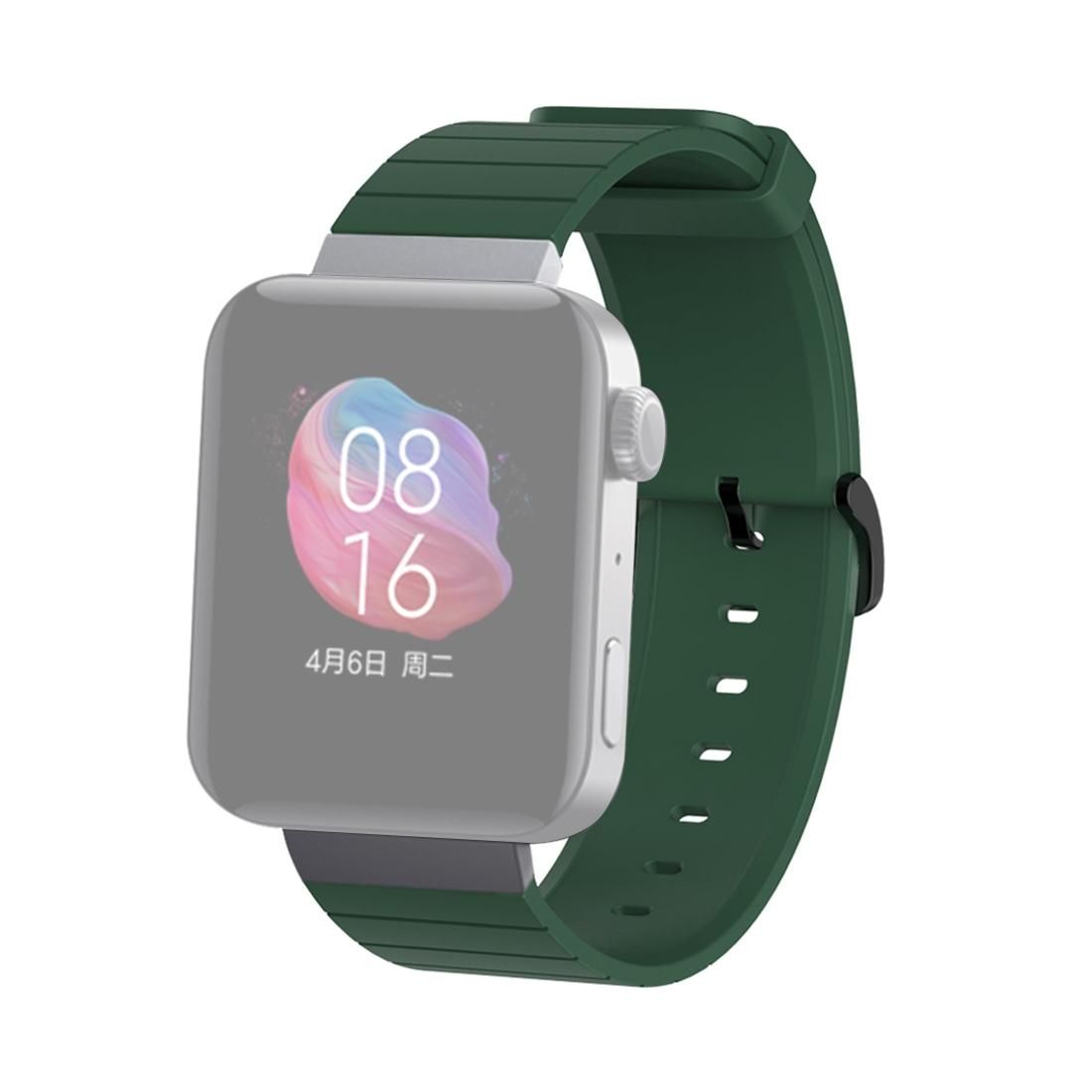 For Xiaomi Smart Watch Silicone Watchband Replacement Wrist Strap (Army Green)