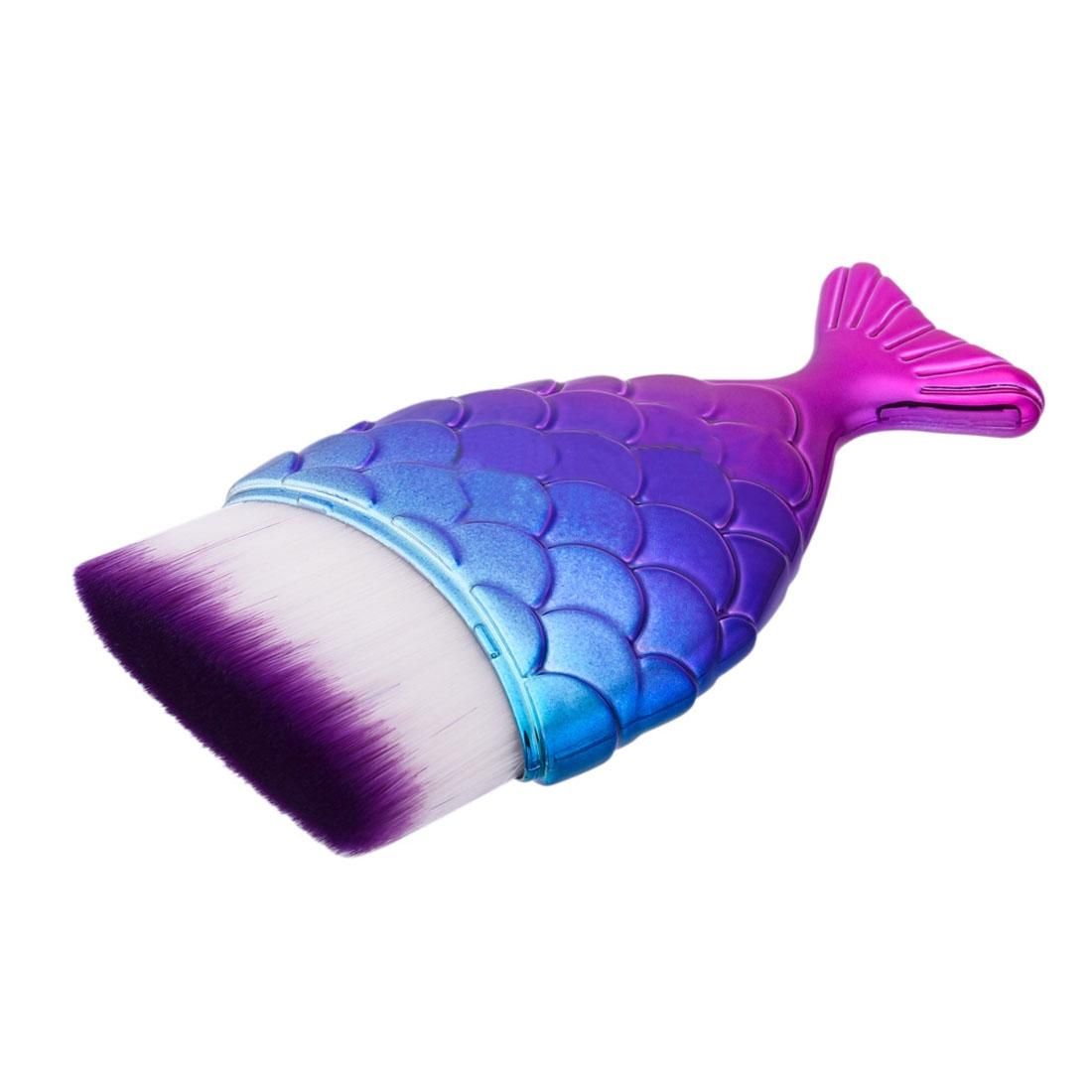 Fat Mermaid Style Plastic Handle Makeup Brush Cosmetic Foundation Cream Powder Blush Makeup Tool (Style2)