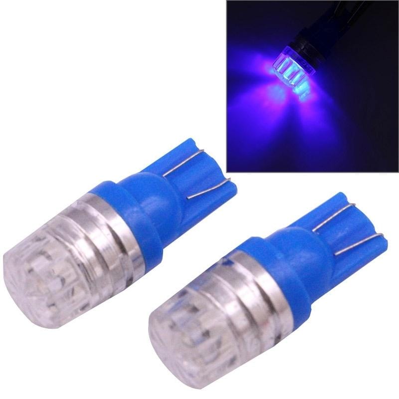 2 PCS T10 1.5W 60LM 1 LED Dark Blue COB LED Brake Light for Vehicles, DC12V (Blue)