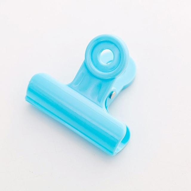 3 PCS Multifunctional Color Binder Clips Files Documents Clips Stationery Binding Supplies (Blue)