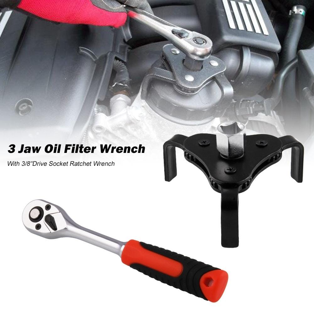 Car Filter Wrench Three-jaw Oil Grid Wrench Oil Grid Disassembly and Assembly Tools