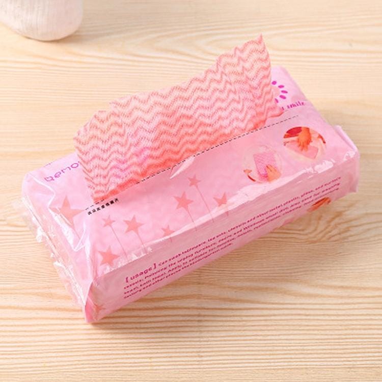 80 Sheet Pull-type Environmental Protection Disposable Non-woven DishCloth (Red)