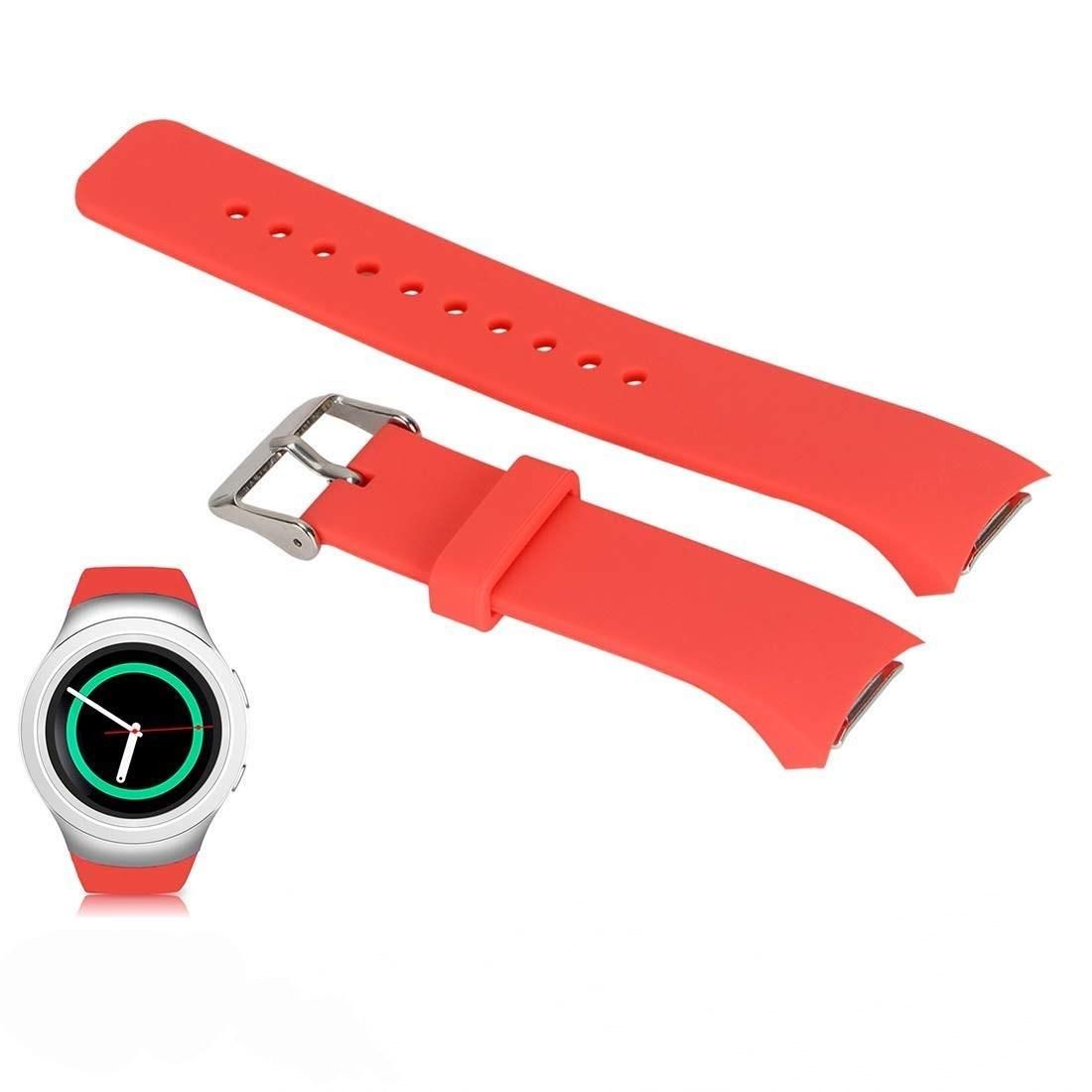 Solid Color Wrist Strap Watch Band for Galaxy Gear S2 R720 (Melon Red)
