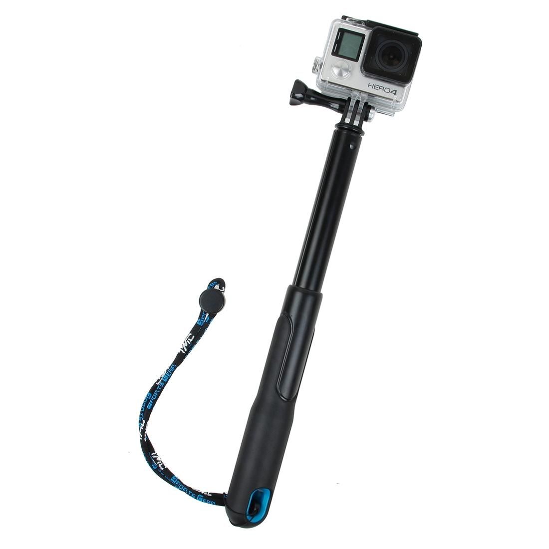 TMC HR377 Extendable Self-portrait Handheld Telescopic Monopod Holder for GoPro  NEW HERO /HERO6  / 5 /5 Session /4 /3+ /3 /2 /1, Full Length Max: 94cm (Blue)