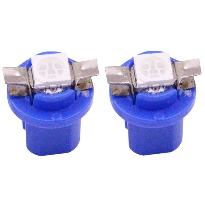 2 PCS B8.5 Blue Light 0.2W 12LM 1 LED SMD 5050 LED Instrument Light Bulb Dashboard Light for Vehicles, DC 12V (Blue)