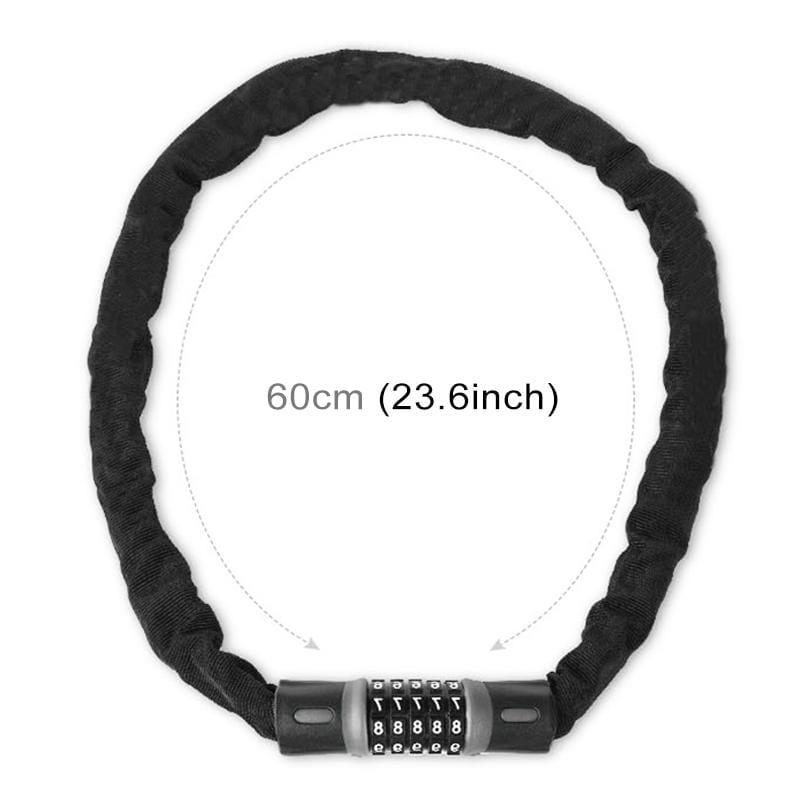 Motorcycles / Bicycle Chain Lock 5 Digit Password Anti-theft Password Lock, Length: 0.6m