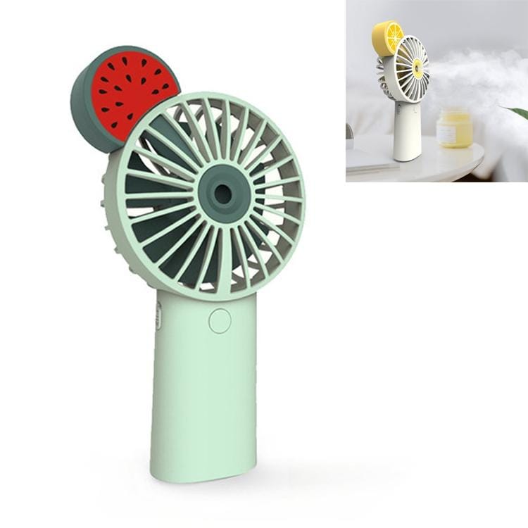 Fruit Charging USB Handheld Spray Humidifying Pocket Fan (Green)