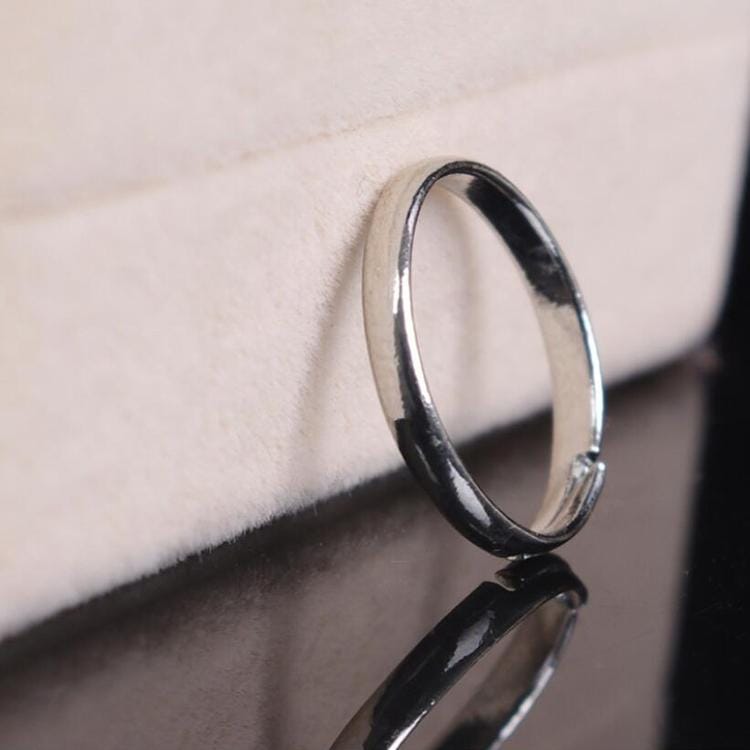 2 PCS Fashion Simple Foot Beach Jewelry Metal Adjustable Toe Rings (Silver)