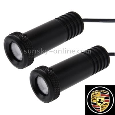 Car Door LED Laser Welcome Decorative Light, LED Laser for Porsche Logo