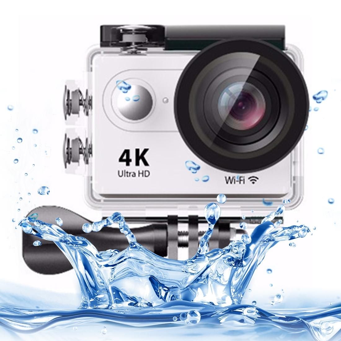 H9 4K Ultra HD1080P 12MP 2 inch LCD Screen WiFi Sports Camera, 170 Degrees Wide Angle Lens, 30m Waterproof (White)