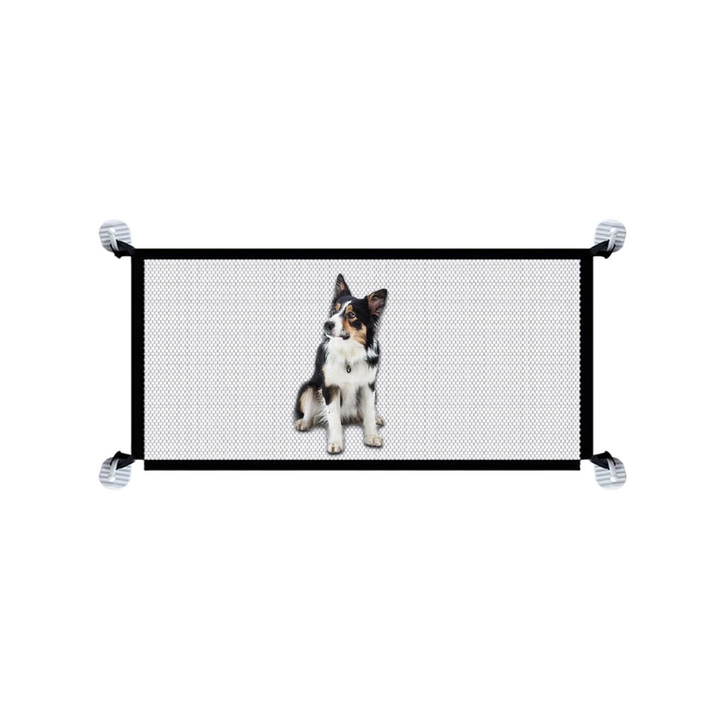Dog Safety Gate Pet Safe Mesh Fence Portable Folding Baby - 110X72cm