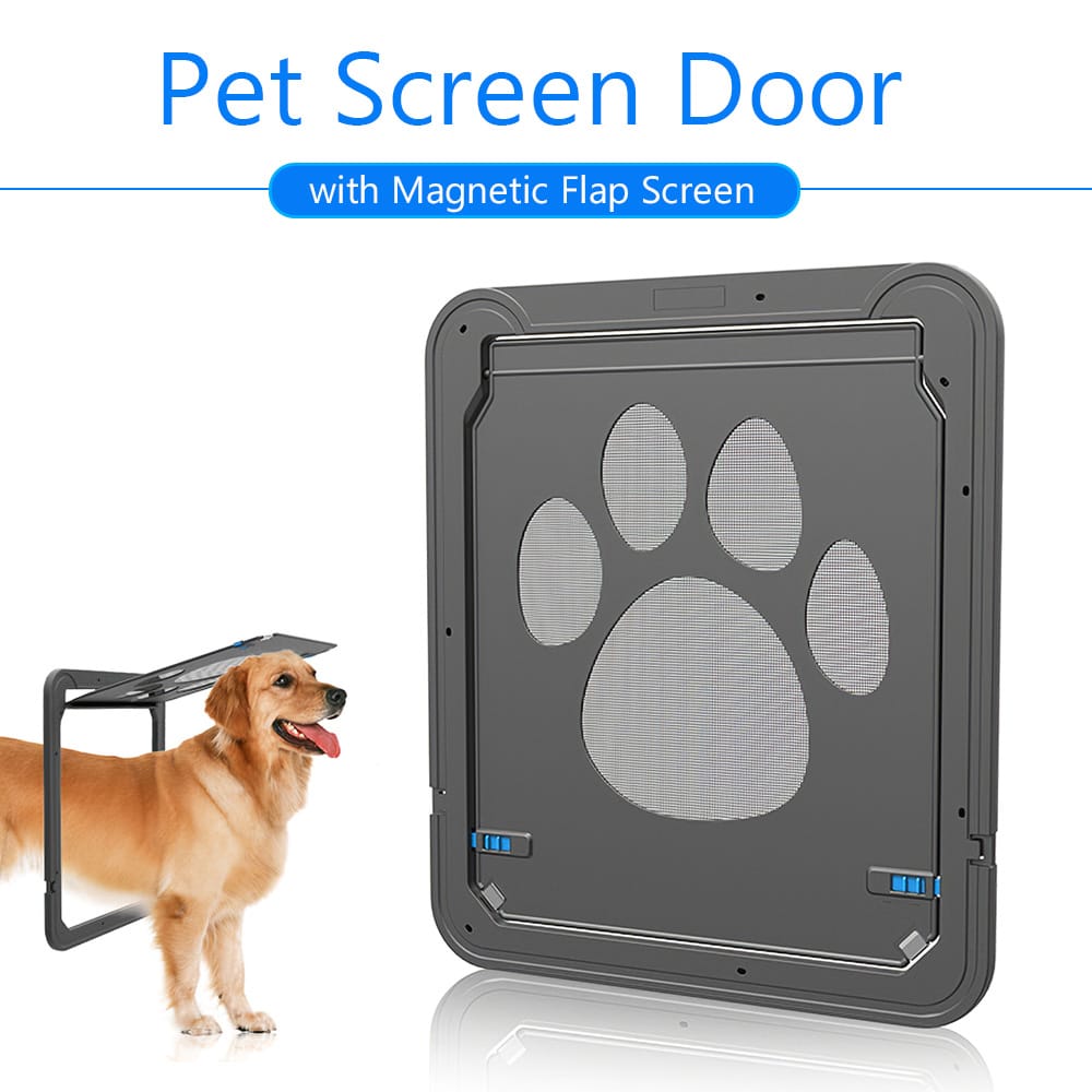 Pet Screen Door Magnetic Flap Screen Automatic Lockable