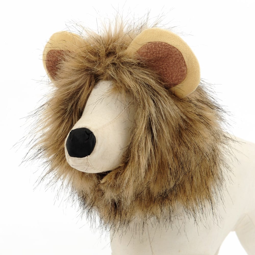 Cat Lion Mane Pet Lion Costume Pet Lion Hair Wig for Dogs - S