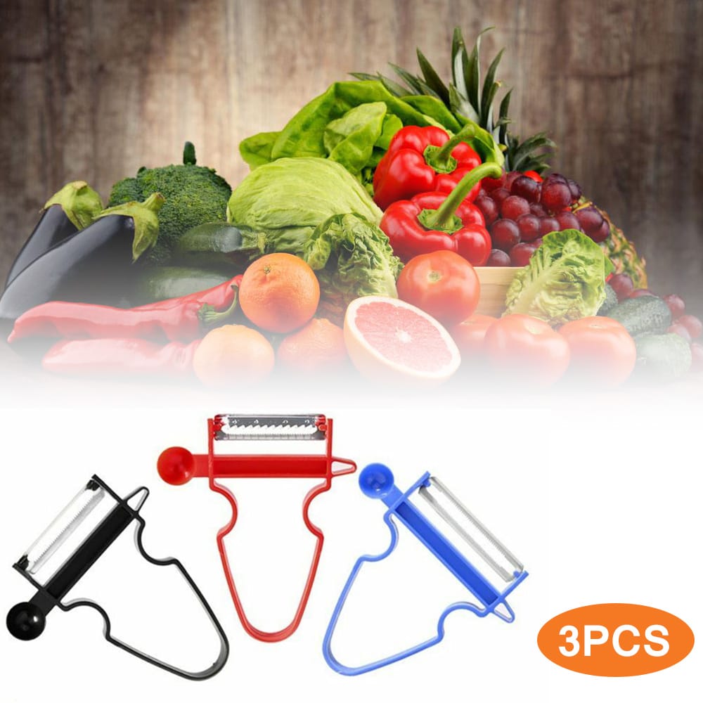 3 Pieces Set Multi-Functional Kitchenware Fruit Peeler - 3pcs