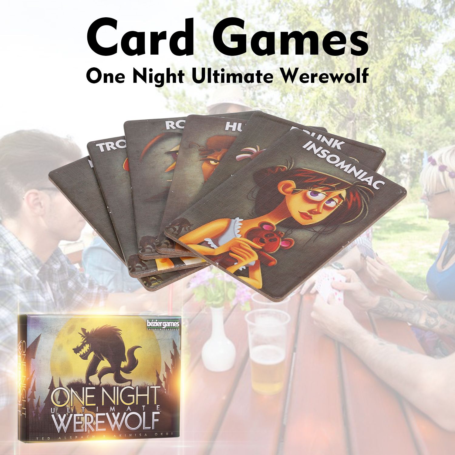 One Night Ultimate Werewolf Card Games 10 Minutes Fast Table