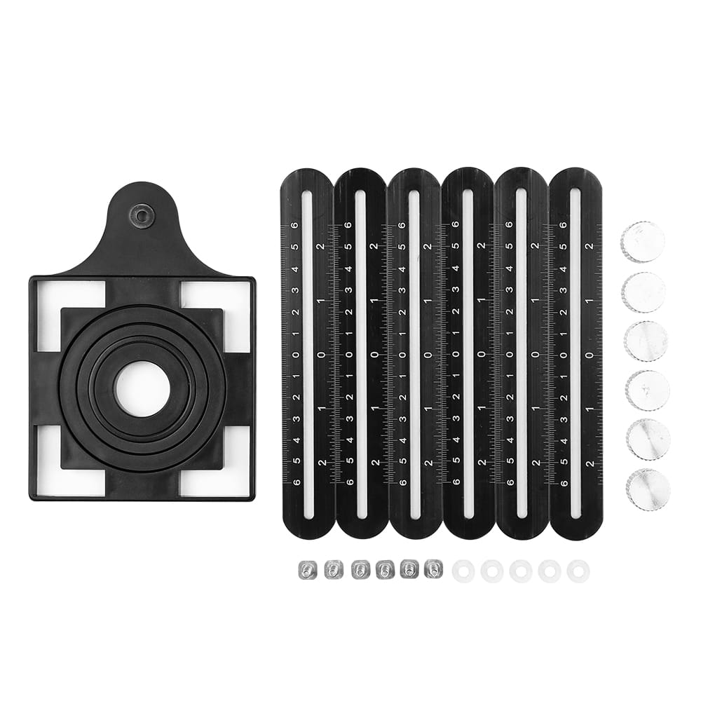 Universal Ruler Aluminum Alloy Multi Angle Measuring Tool - 6-Sided