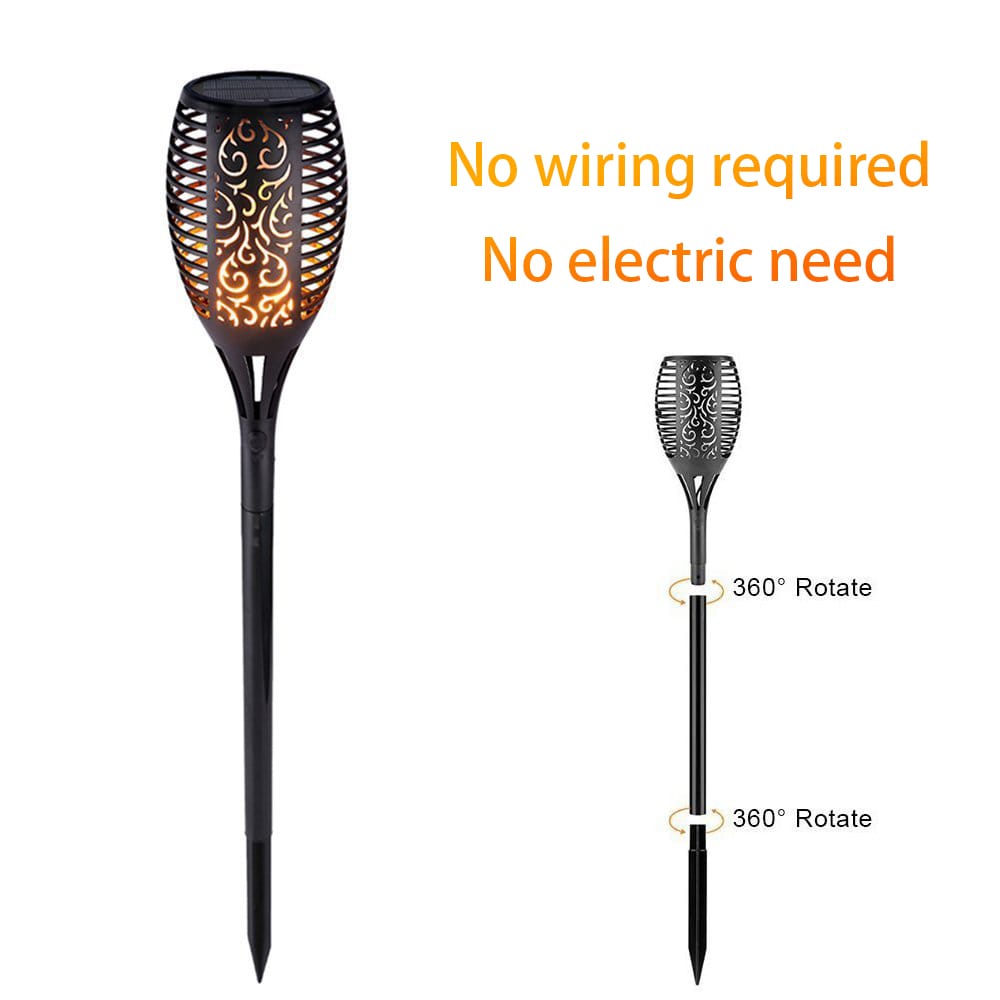 1 Pack Solar Flame Lamp 12LED Solar Torch Light Outdoor with - 12LED & 1 Pack