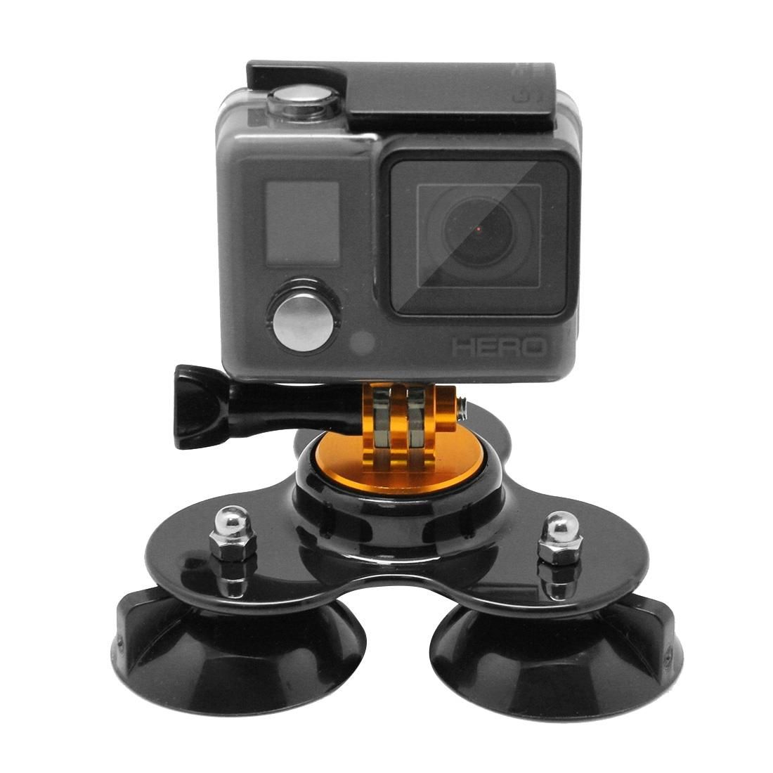 Coyote Style Suction Cup + Tripod Mount + Handle Screw for GoPro HERO9 Black /HERO8 Black /7 /6/ 5 /5 Session /4 /3+ /3 /2 /1, Xiaoyi and Other Action Cameras (Gold)