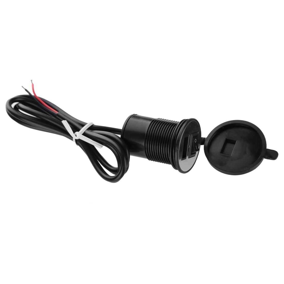 FEYCH MTF07 Motorcycle USB 5V 2A Charger with Power Switch & Water-resistant Cover for Mobile Phones / GPS / Walkie-talkie / MP3 / Digital Cameras (Black)