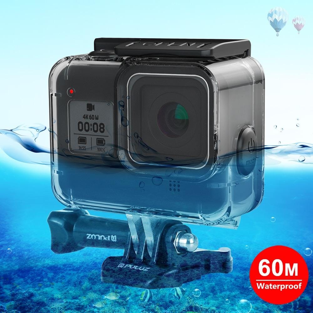 PULUZ 60m Underwater Depth Diving Case Waterproof Camera Housing with Soft Button for GoPro HERO8 Black