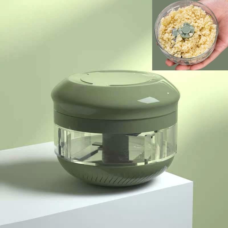 Household Kitchen Tool Vegetable Cutter & Garlic Masher, Colour: Green