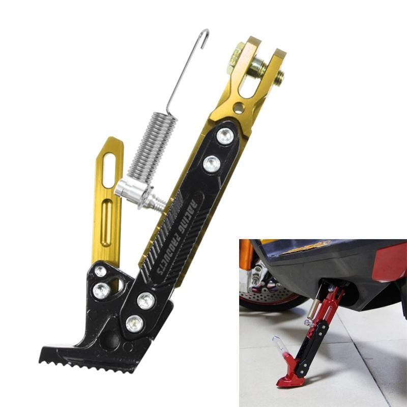 Motorcycle Modified Aluminum Alloy Side Tripod Adjustable Pedal Holder (Gold)