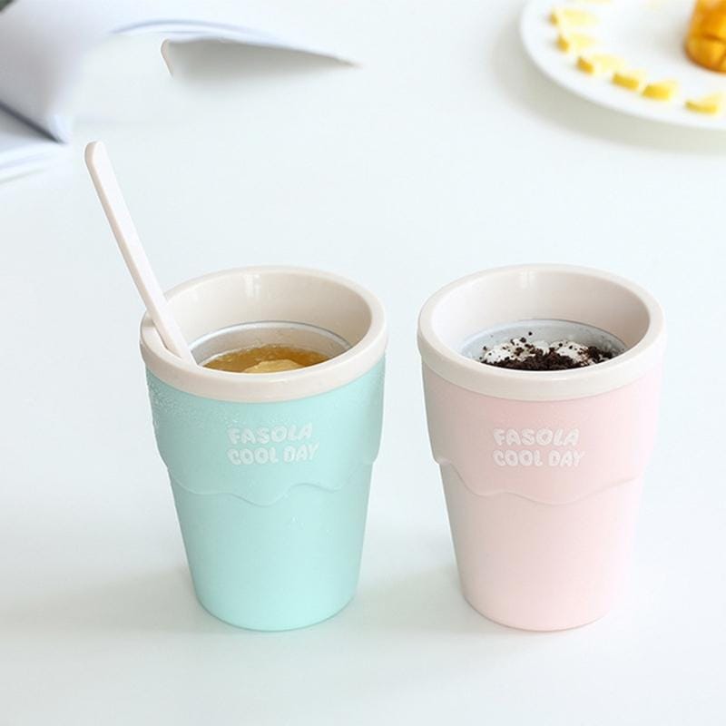 FaSoLa DIY Homemade Shattered Smoothie Cup Milk Shake Popsicle Ice Cream Mould (Olive Green)