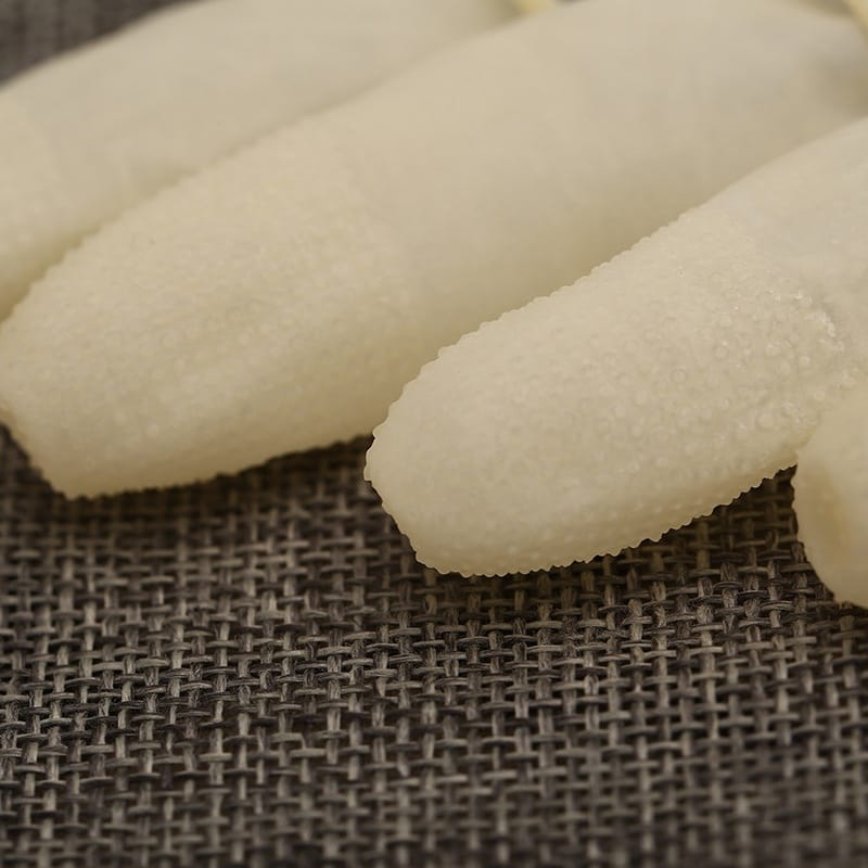 100 PCS Antistatic Antislip Durable Fingertips Latex Protective Gloves, Size: S, 2.4*5.5cm(Khaki)