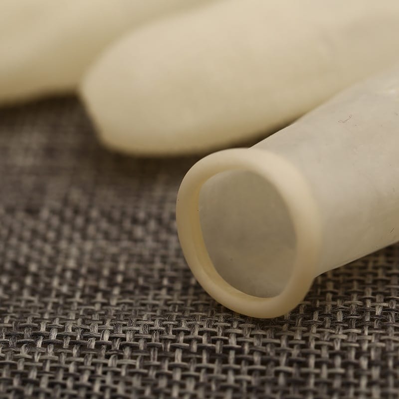 100 PCS Antistatic Antislip Durable Fingertips Latex Protective Gloves, Size: M, 2.6*6.3cm(Khaki)