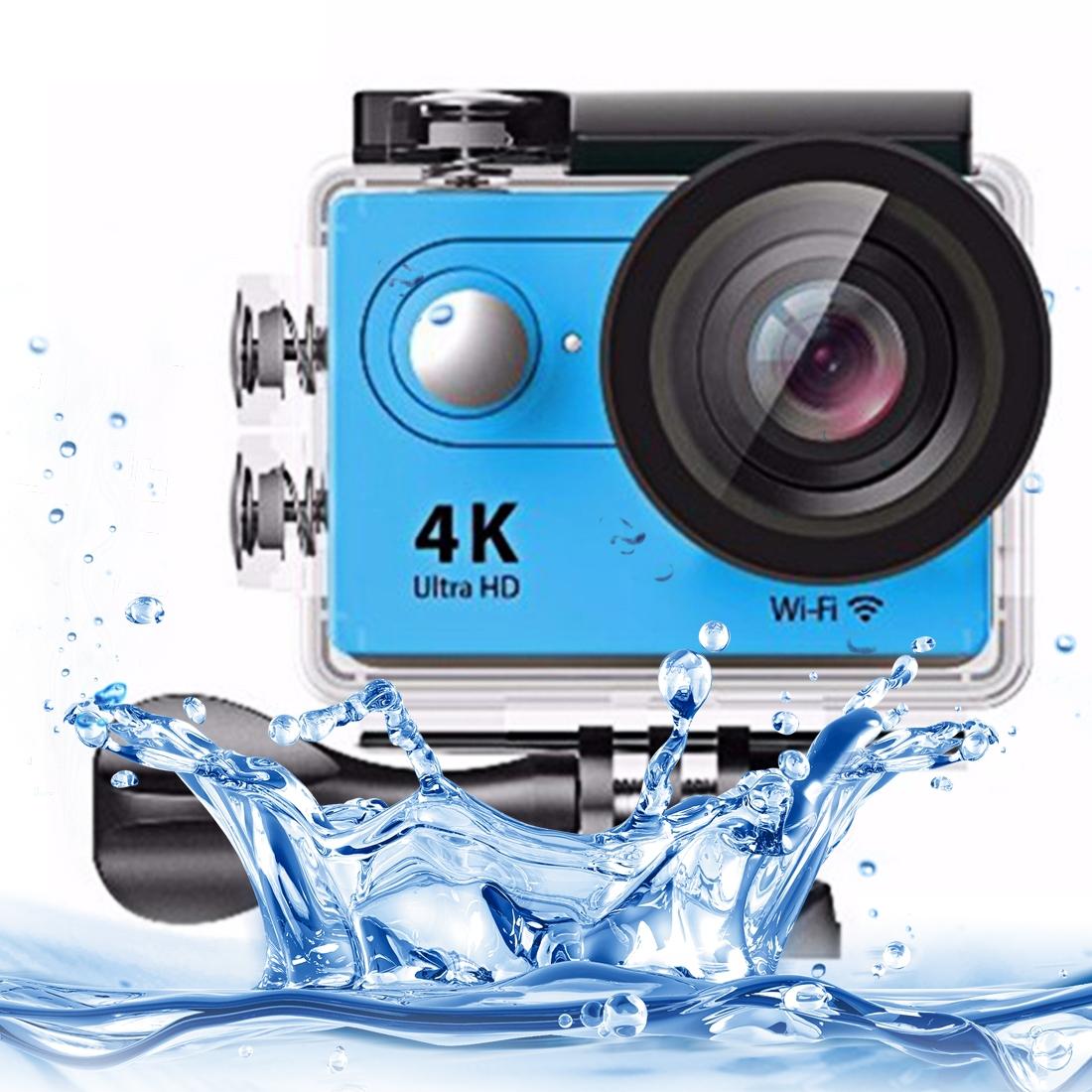 H9 4K Ultra HD1080P 12MP 2 inch LCD Screen WiFi Sports Camera, 170 Degrees Wide Angle Lens, 30m Waterproof (Blue)