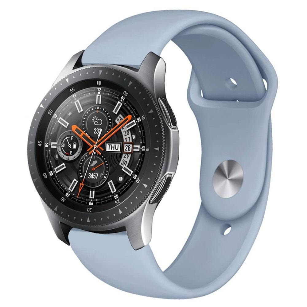 Monochrome Silicone Strap for Samsung Galaxy Watch Active 2 22mm (baby blue)