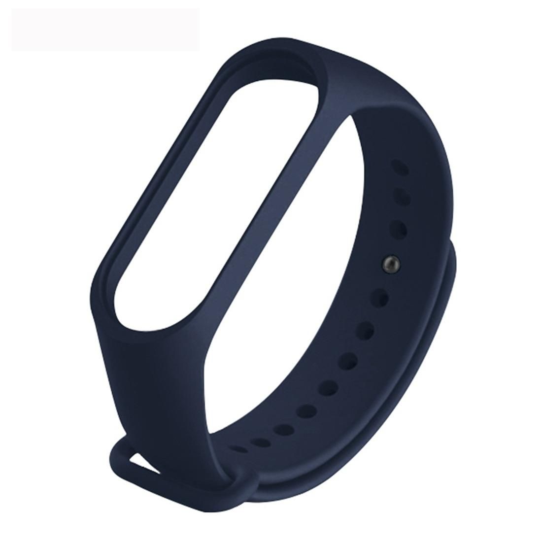 Pure Color Soft TPU Replacement Watchbands for Xiaomi Mi Band 4, Host Not Included (Blue)