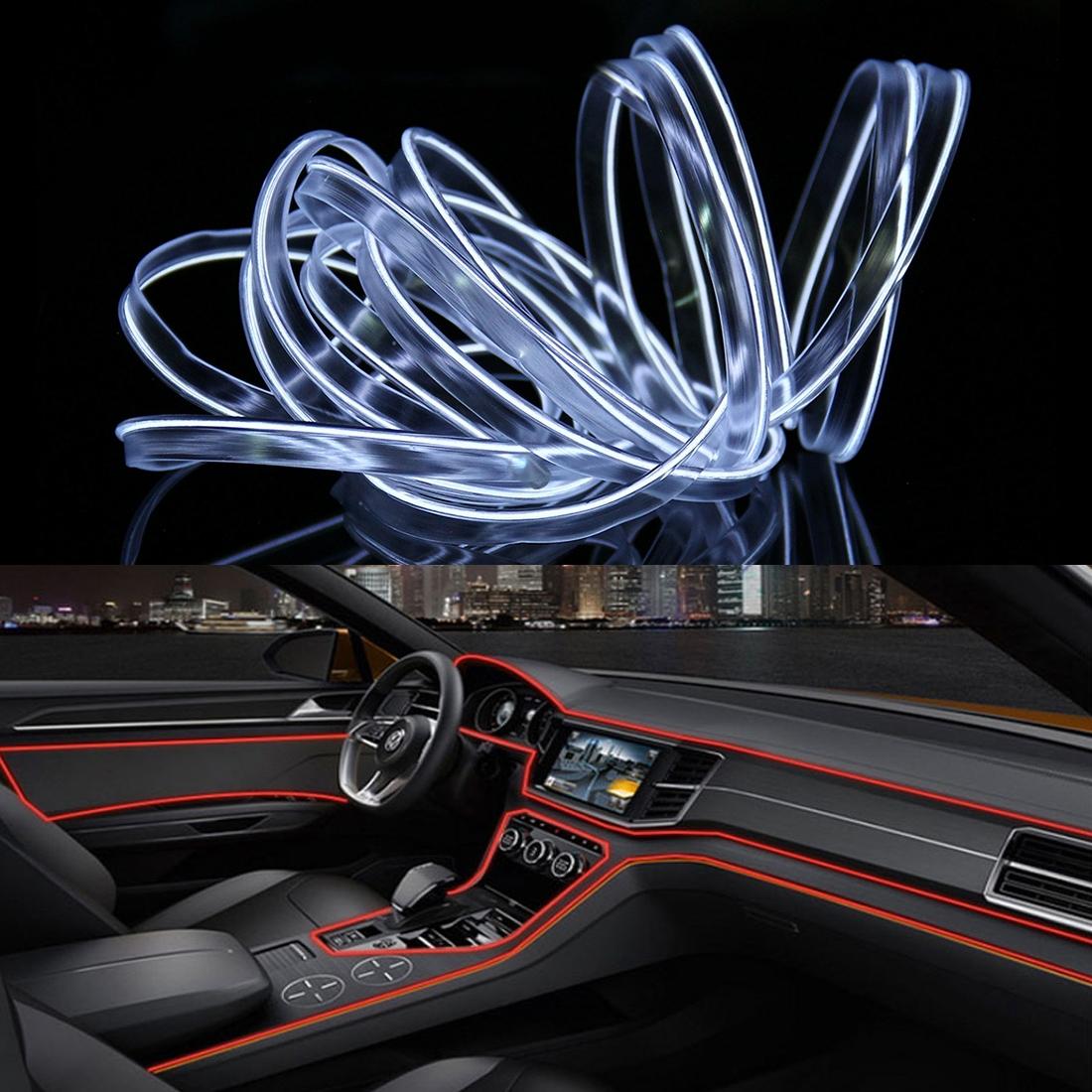 4m Cold Light Flexible LED Strip Light For Car Decoration (White Light)