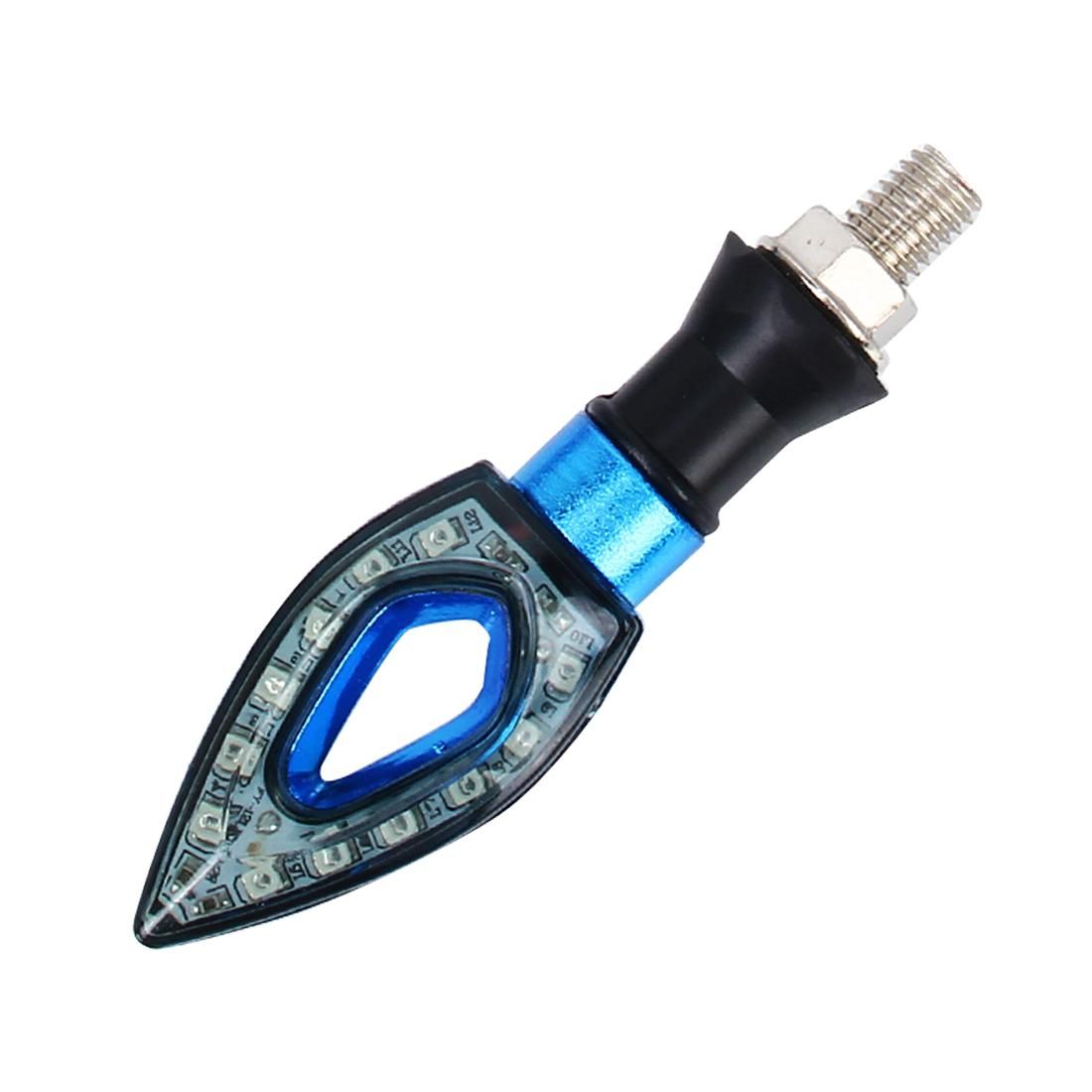 4 PCS Rhombus Shape DC 12V Motorcycle 12-LED Yellow Light Turn Signal Indicator Blinker Light