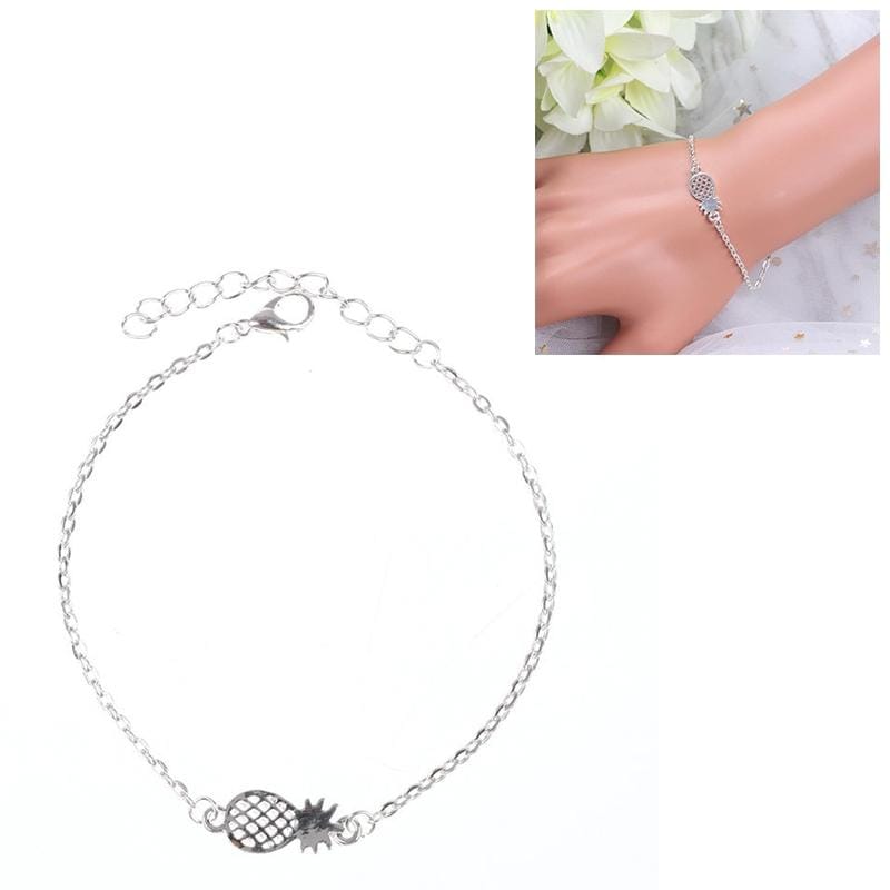 Minimalism Pineapple Stainless Steel Bracelet For Women (Silver)