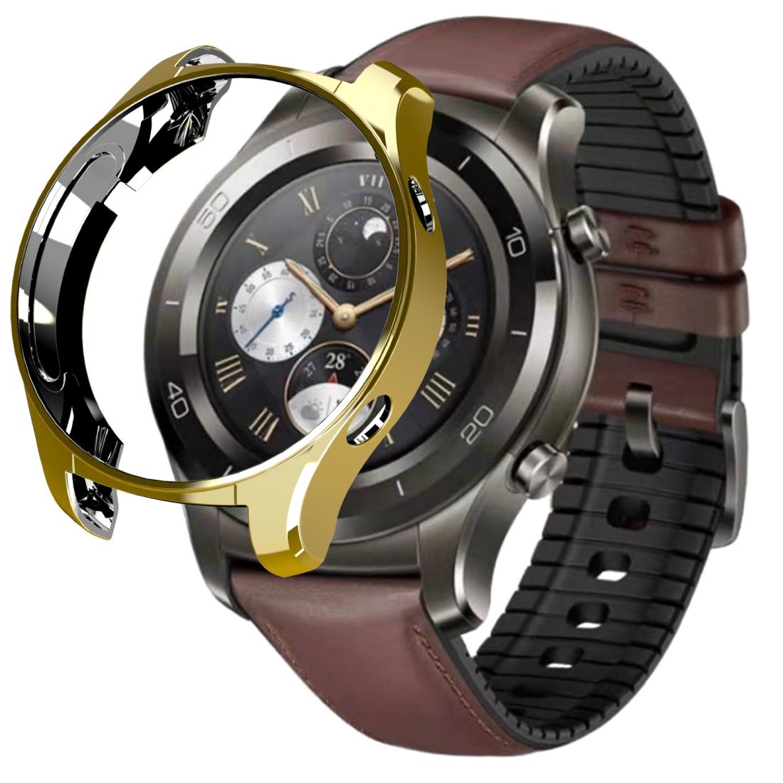 For Huawei Watch 2 Pro Plating TPU Half-package Protective Shell (Gold)