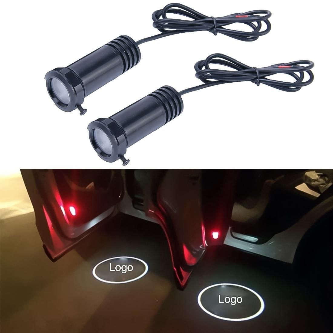 1 Pair Car Door LED Laser Welcome Decorative Light, LED Laser for MAZDA Logo