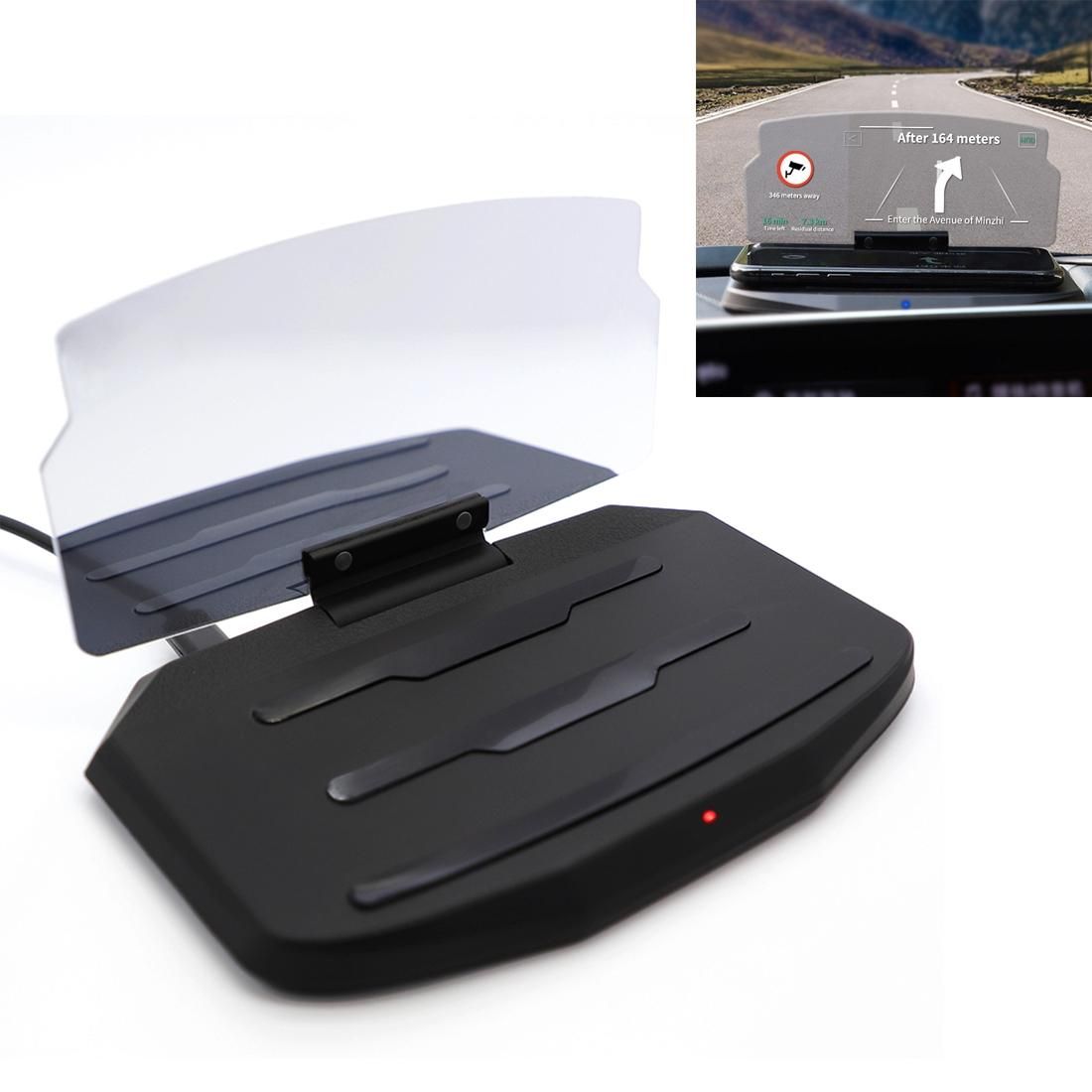 Wireless Charging HUD Bracket Navigation Reflector Holder, For iPhone X, iPhone 8 / 8 Plus,  Galaxy S9 ect. Wireless Standard Smartphones