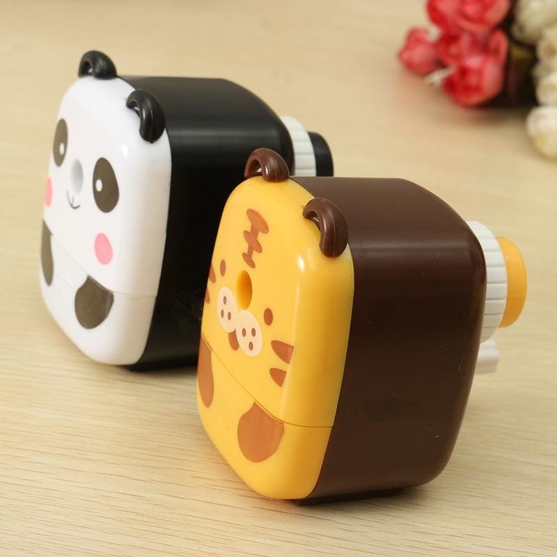 Animal Cartoon Hand Crank Pencil Sharpener Desk Home Office School Stationary, Random Color Delivery