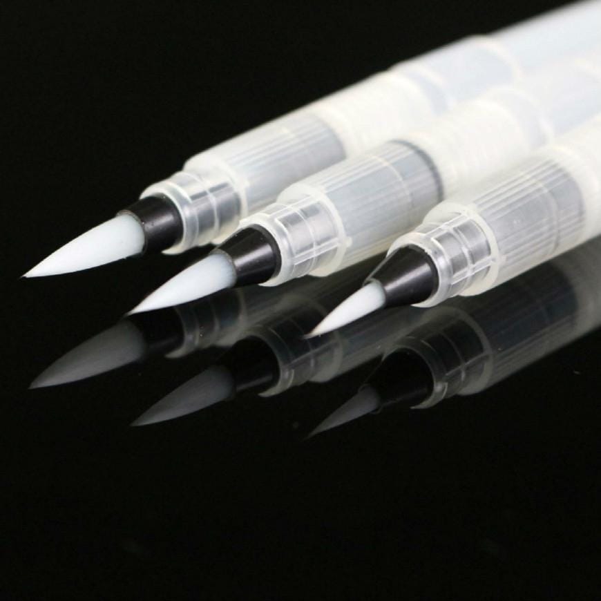 10 PCS Large Pointed Soft Brush Solid Watercolor Painting Fountain Pen Nylon Water Storage Pen