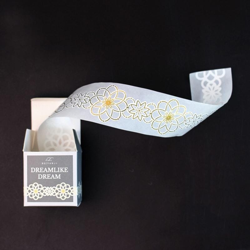 Vintage Lace Hollow Bronzing Tape DIY Sticker Label Stationery (Fantasy Dream)