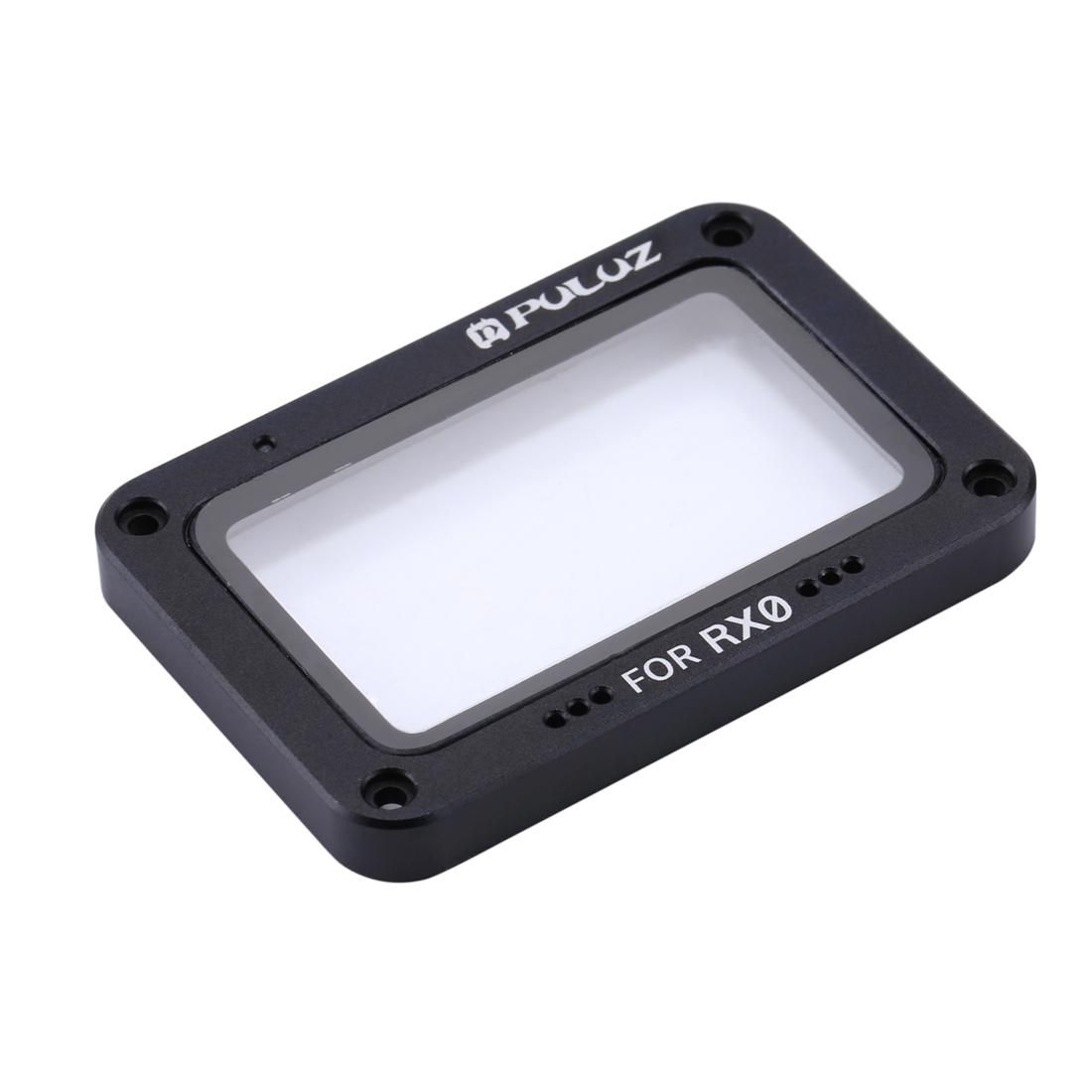 PULUZ Aluminum Alloy Flame + Tempered Glass Lens Protector for Sony RX0 / RX0 II, with Screws and Screwdrivers (Black)